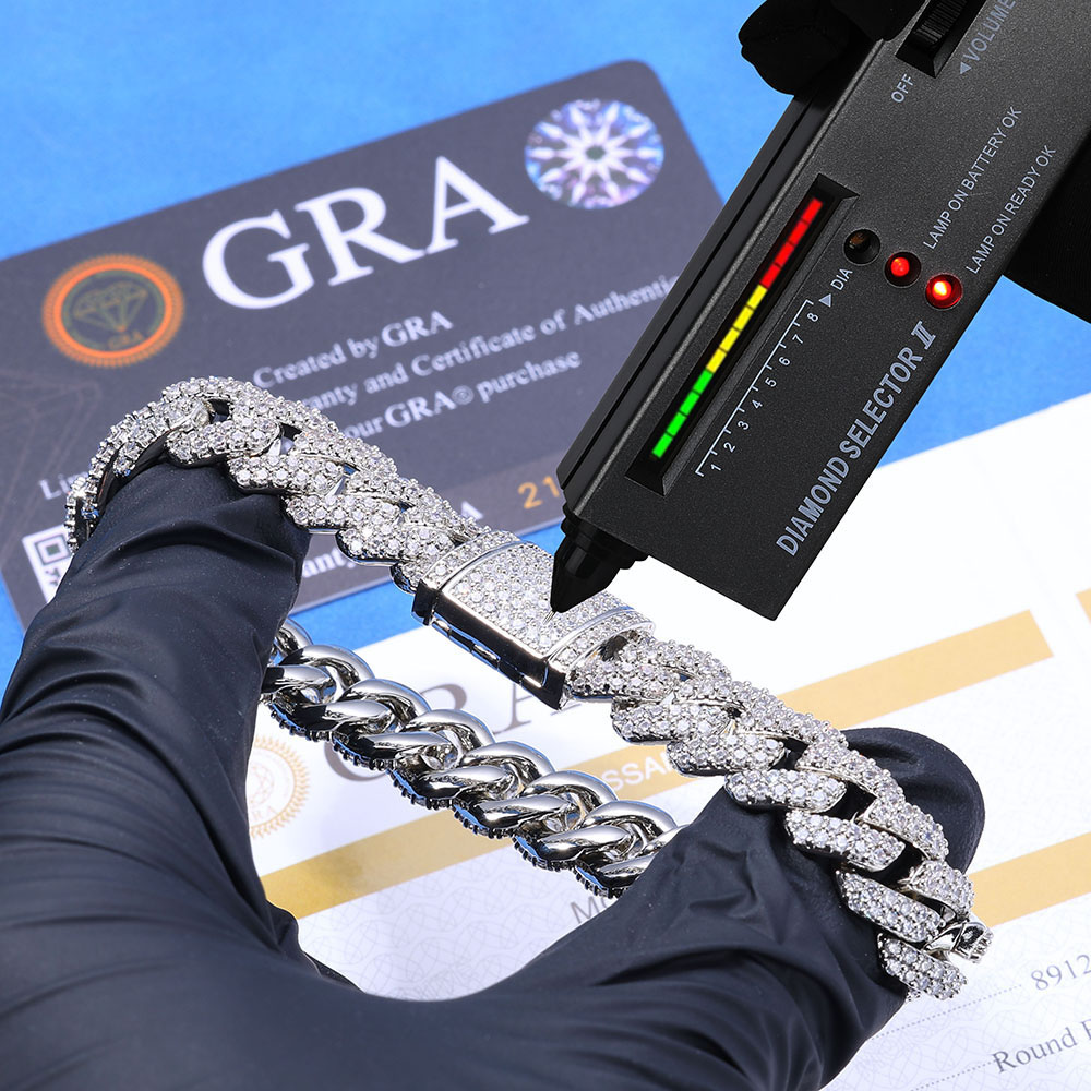 15mm micro pave moissanite prong cuban link chain (copy)