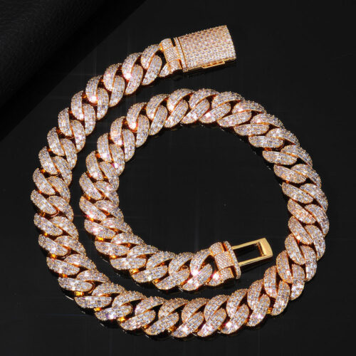 20mm baguette cut miama cuban chain & bracelet