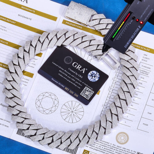 26mm chunky moissanite sterling silver cuban link