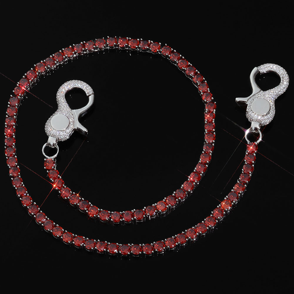 5mm iced out cubic zirconia tennis trouser chain