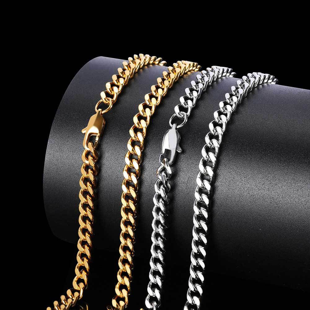 6mm Stainless Steel Belveled Cuban Link Chain Wholesale