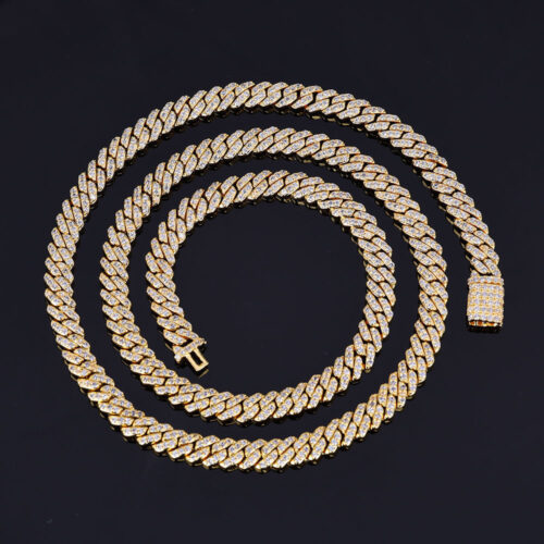 6mm iced out cubic zirconia cuban chain & bracelet