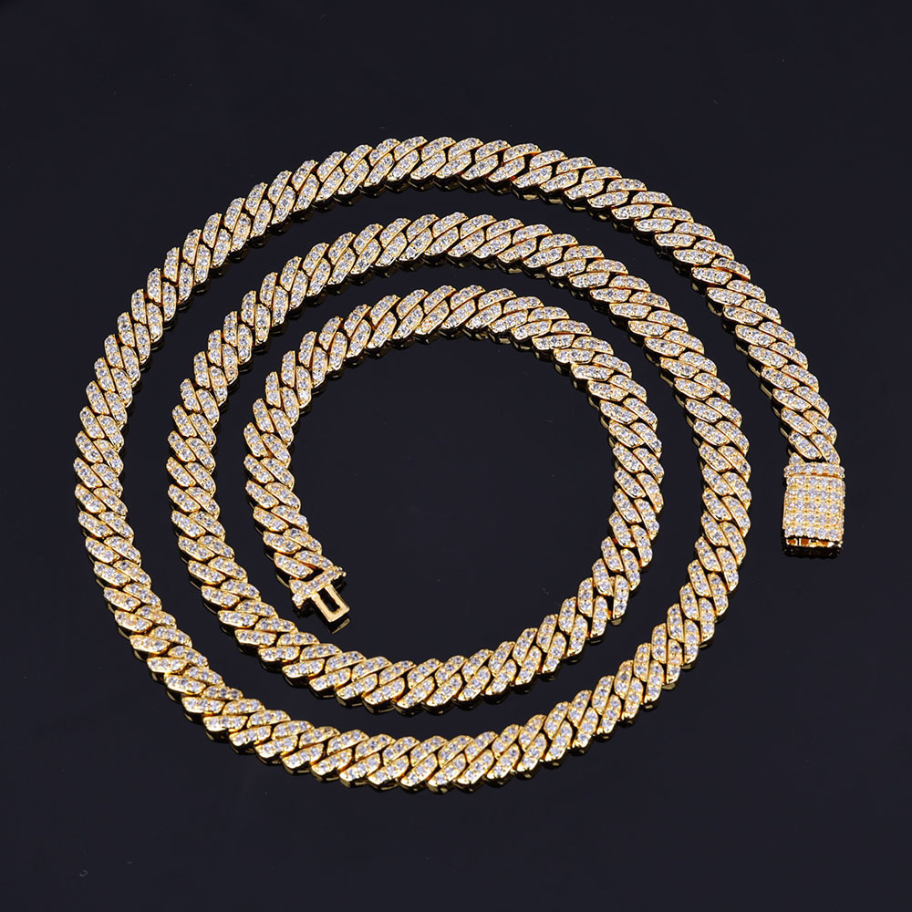 6mm iced out cubic zirconia cuban chain & bracelet