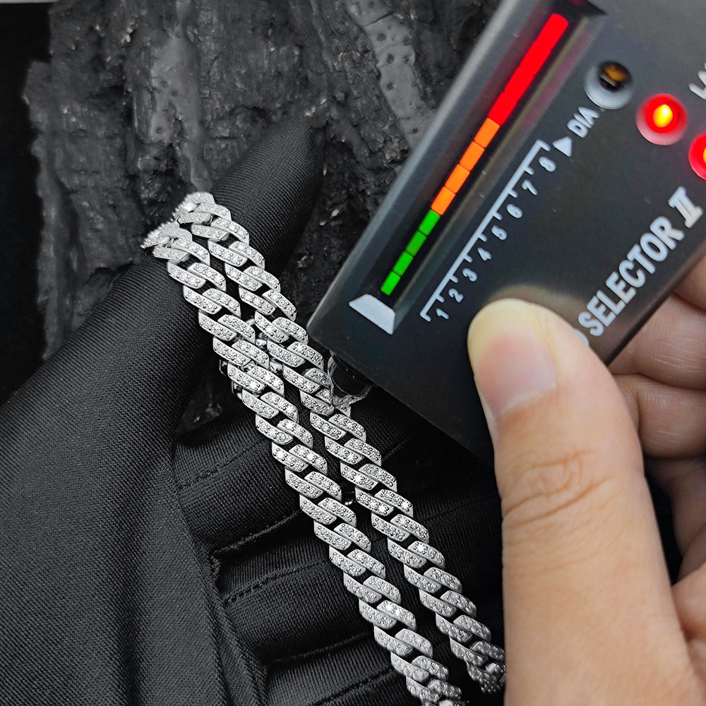 8mm moissanite cuban link chain & bracelet