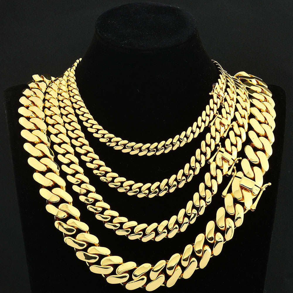 925 Sterling Silver Cuban Link Chain Vermeil in Gold