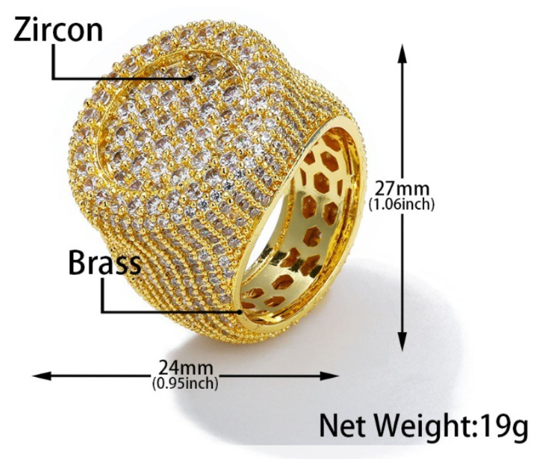 Big Iced Out Cubic Zirconia Statement Ring Big Iced Out Cubic Zirconia Statement Ring
