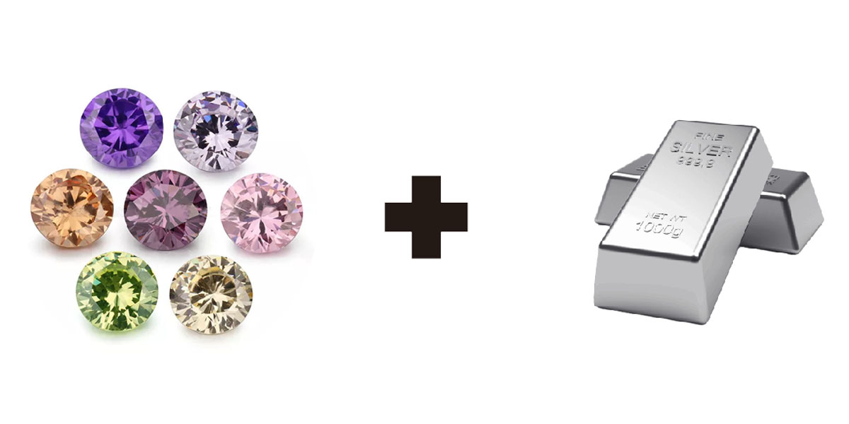 Cubic Zirconia and Sterling Silver Cubic Zirconia and Sterling Silver