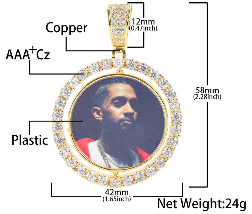 Double-Sided Photo Memory Pendant Necklace