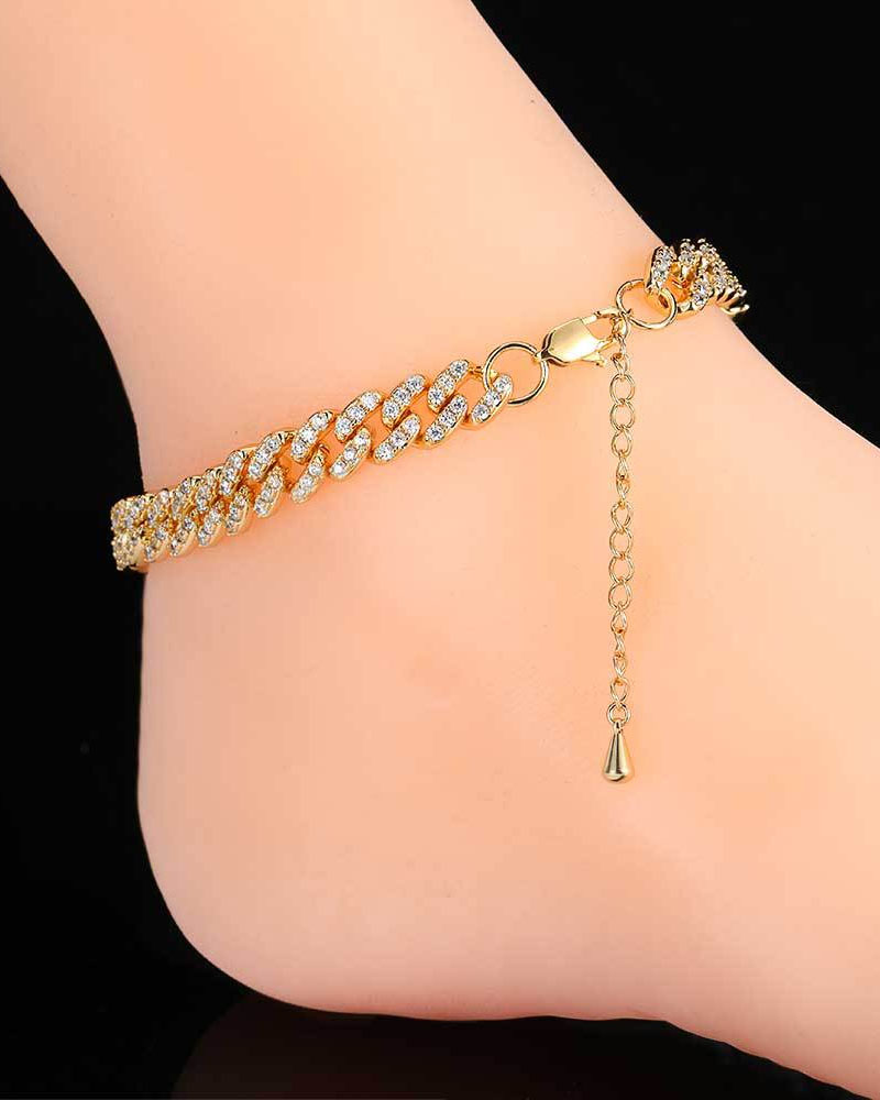 Iced Out Hip Hop Anklet Chain Wholesale