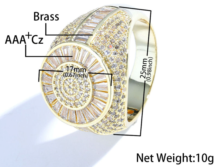 Iced Out Men's Oversized Hip Hop Ring