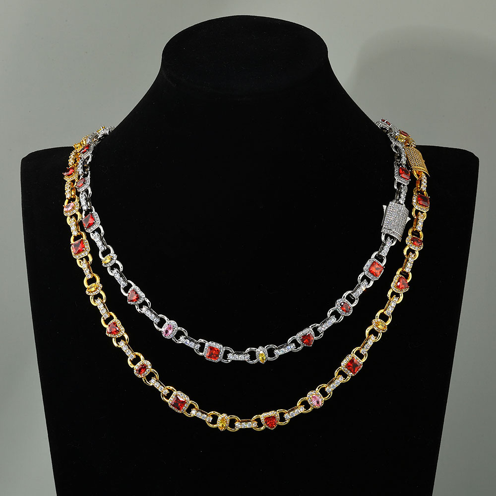 Multi Gemstone Cubic Zirconia Link Chain & Bracelet Manufacturer