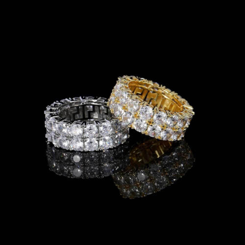 Two Row Cubic Zirconia Eternity Band Ring Supplier