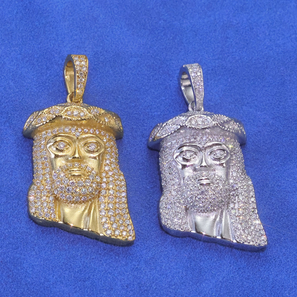 Classic Iced Out Religious Jesus Head Pendant Distributor