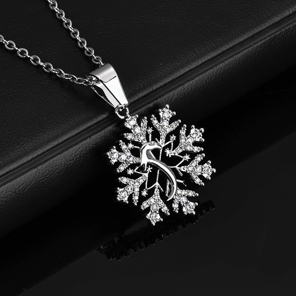 Cubic Zirconia Snowflake and Snake Pendant Supplier