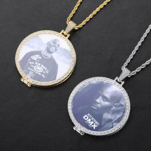 Custom Iced Out Round Locket Photo Pendant Vendor