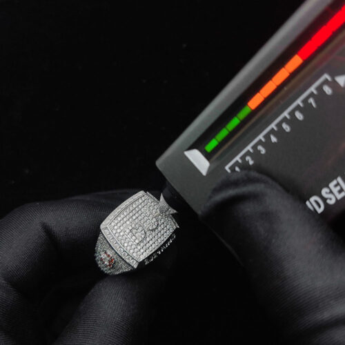 custom moissanite 925 silver initial letter ring