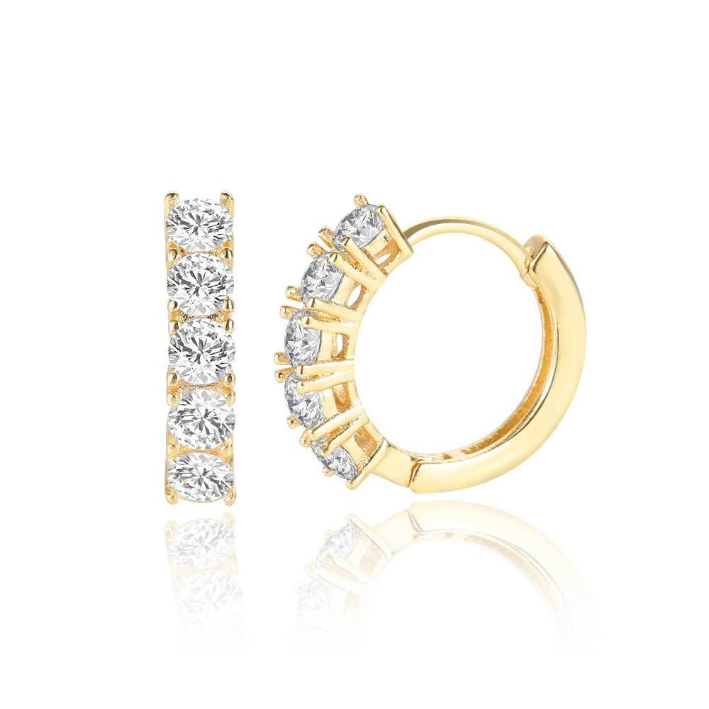 half eternity huggie earrings