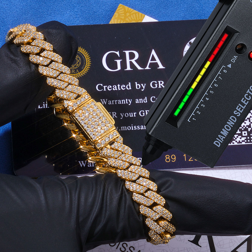 iced out 2 row 8mm moissanite cuban link chain