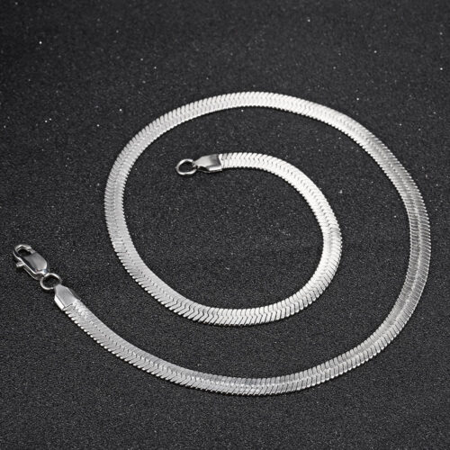 stainless steel herringbone flat snake chain
