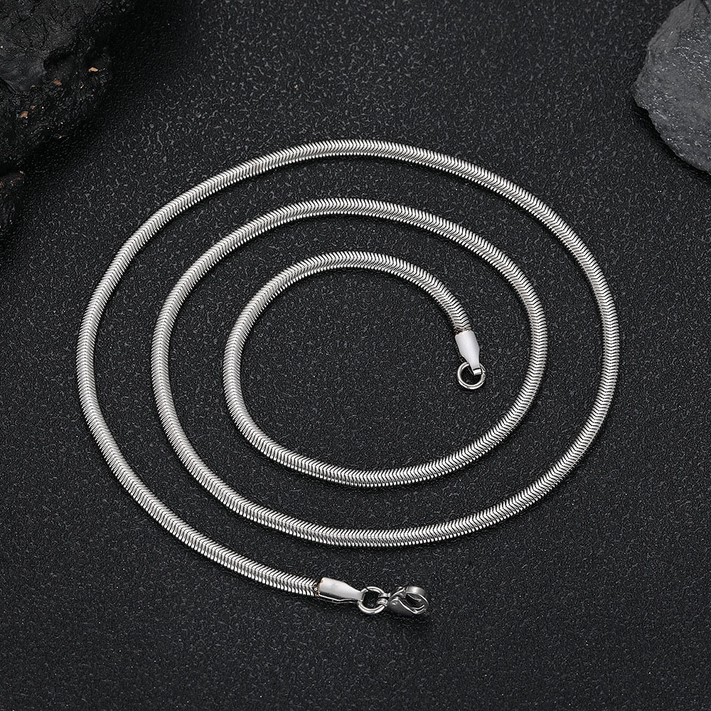 stainless steel snake chain necklace & bracelet