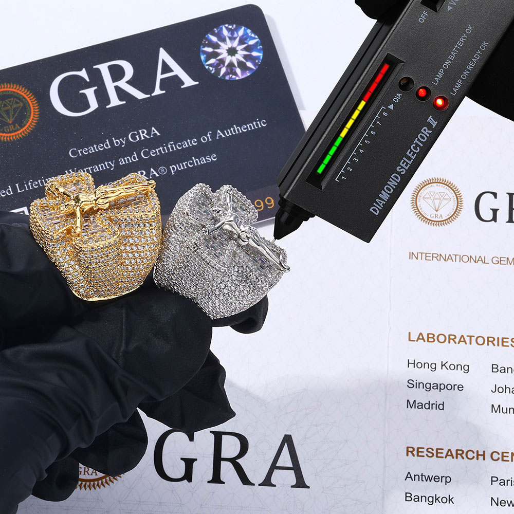 sterling silver moissanite jesus crucifix ring