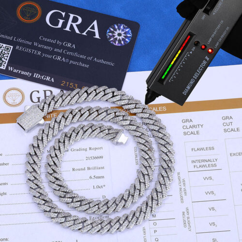 vvs moissanite 925 sterling silver cuban chain