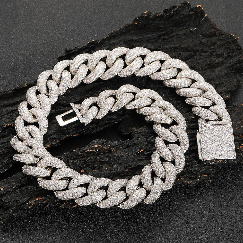 25mm chunky miami cuban link chain & bracelet