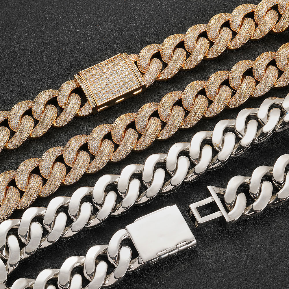 25mm chunky miami cuban link chain & bracelet