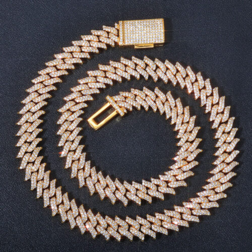 iced out cz thorn cuban link chain & bracelet