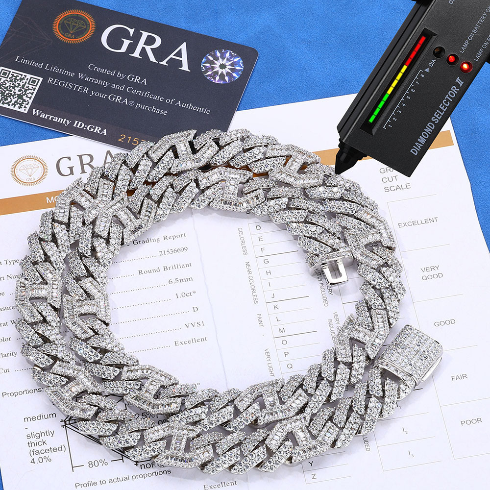 mixed cuban & mariner moissanite chain & bracelet