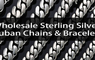 wholesale sterling silver cuban chains & bracelets
