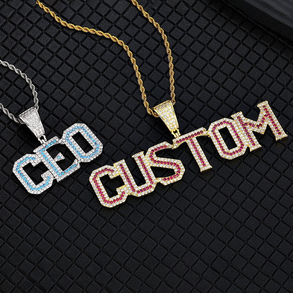 custom hip hop jewelry brass base + cz