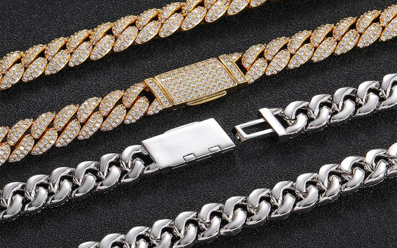 custom moissanite pendants cuban chain