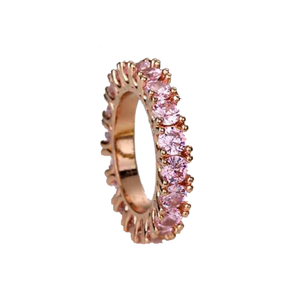 hip hop rings rose gold plated