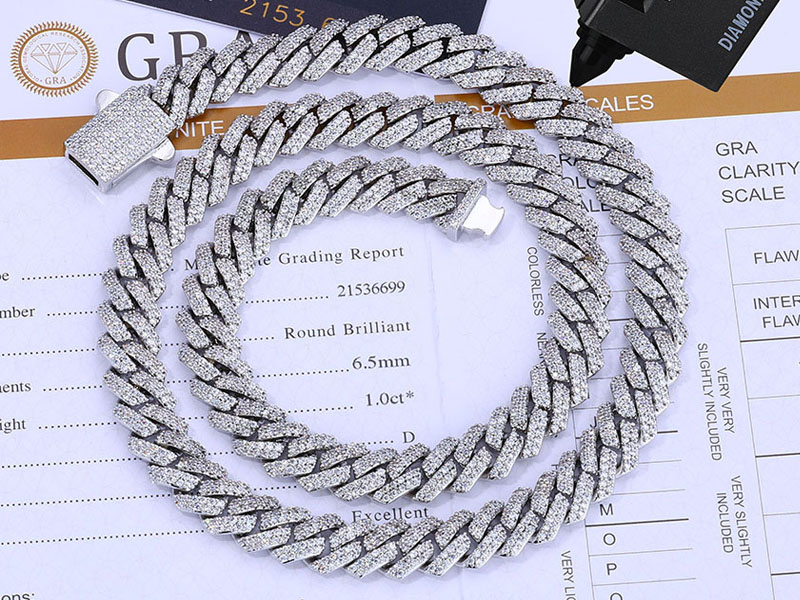 moissanite cuban chains 6mm or 8mm cuban chain