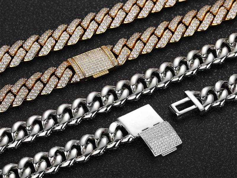 moissanite cuban chains 8mm or 10mm cuban chain