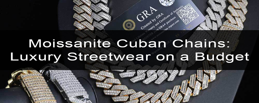 moissanite cuban chains luxury streetwear