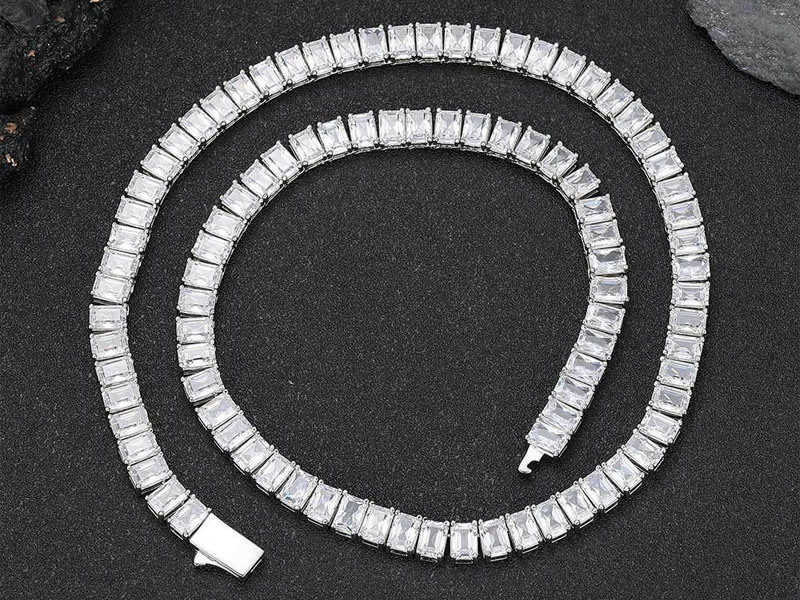 moissanite tennis chain 5mm or 6mm iced out look