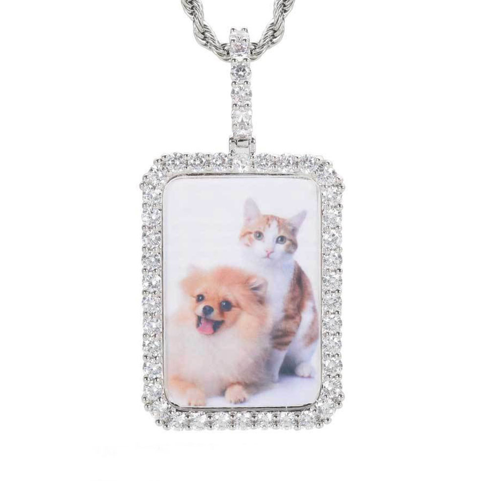 photo memory pendants baguette brilliance