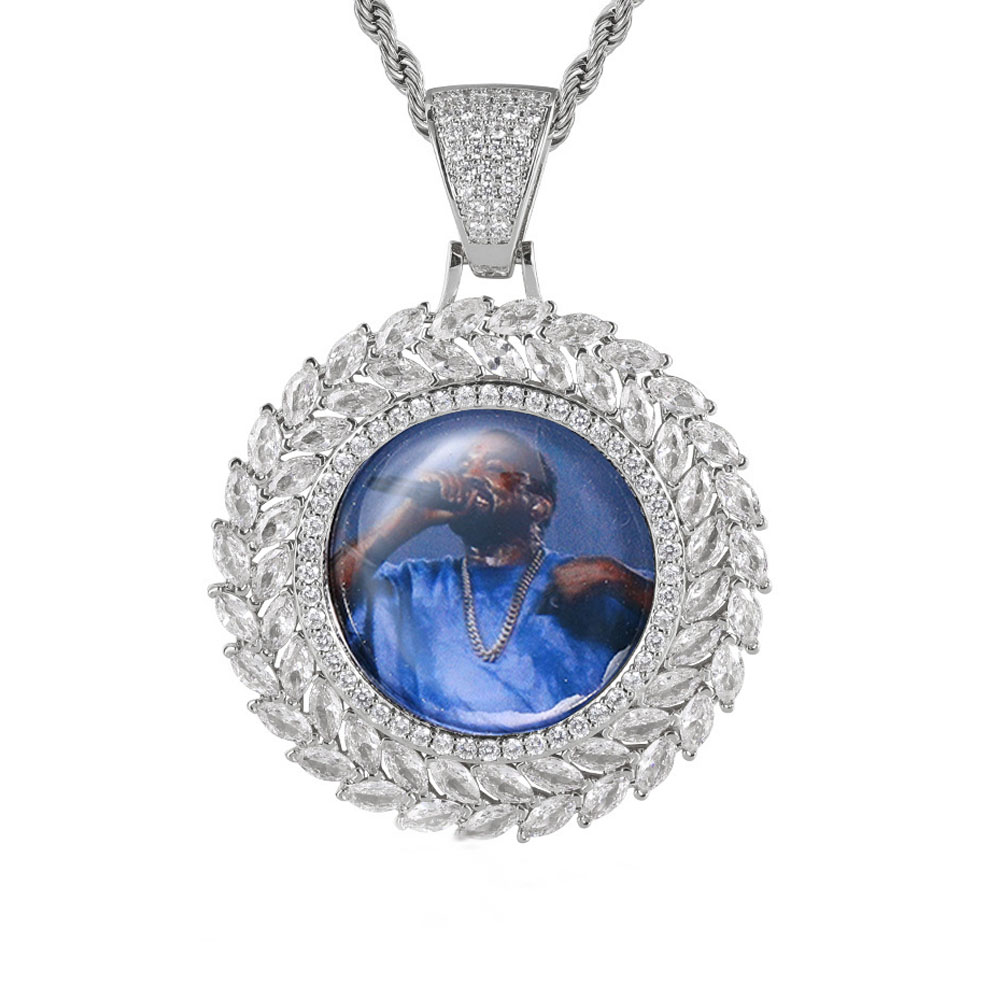 photo memory pendants round