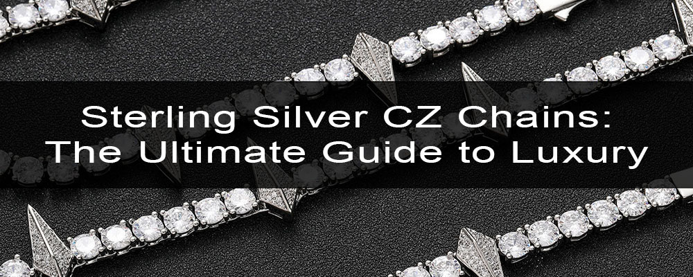 sterling silver cz chains