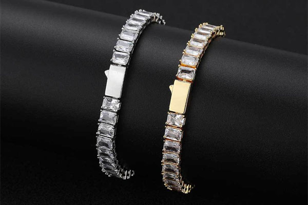 iced out bracelets baguette cut bracelet