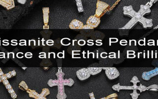 moissanite cross pendants