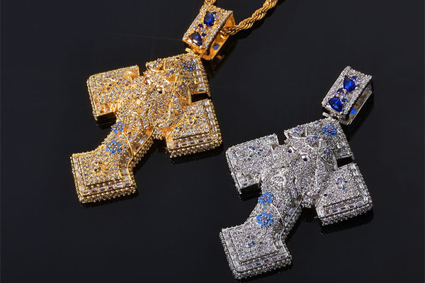 moissanite cross pendants fancy cuts